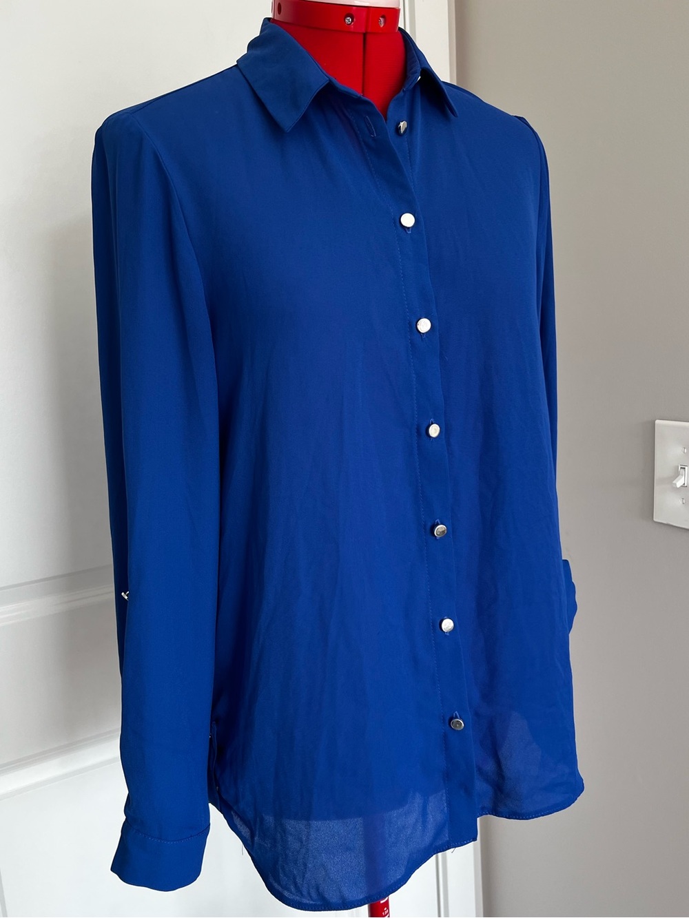 Dorothy Perkins Royal Blue Button-Up Blouse
